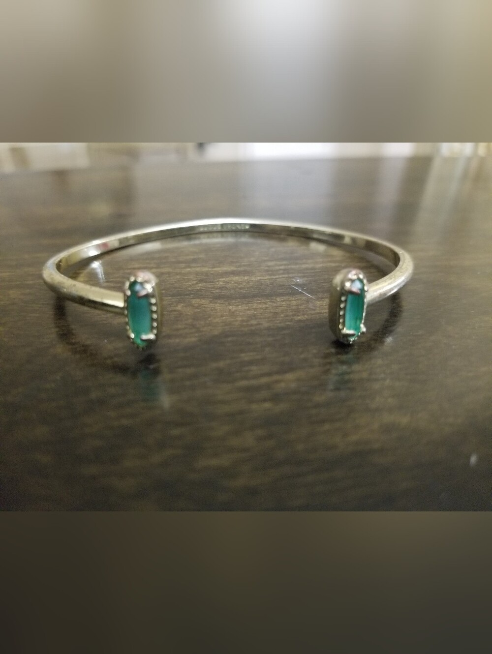 Kendra Scott Cuff Bracelet With Green Stones